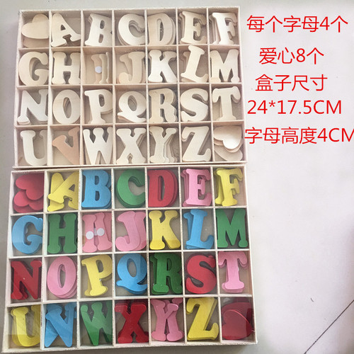  Price Educational Kid Toy Wooden Numbers and Letters A-Z Craft