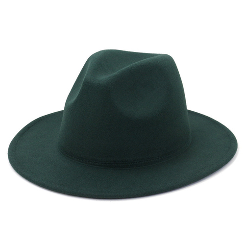Promotional Solid Color Polyester Cotton Vegan Material Fedora Hat For Ladies And Mens Panama Jazz Fashion Fedora Hat
