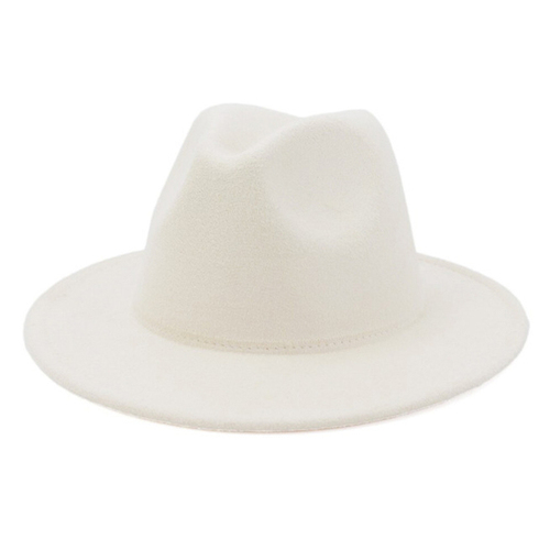Promotional Solid Color Polyester Cotton Vegan Material Fedora Hat For Ladies And Mens Panama Jazz Fashion Fedora Hat