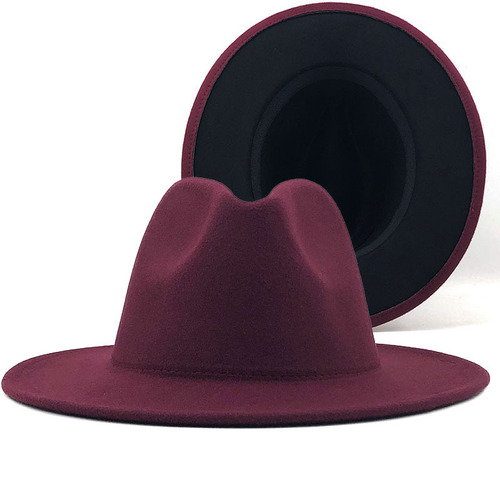  new designer fedora hat women wool wide brim fedora 2 two tone hats fedora hats women