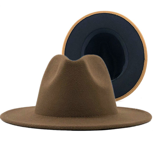  new designer fedora hat women wool wide brim fedora 2 two tone hats fedora hats women