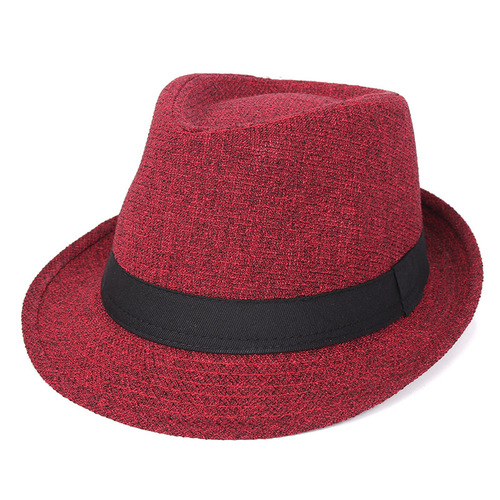 Trilby Fedoras Panama Jazz Hat Short Brim Bowler Hat for Men/Women