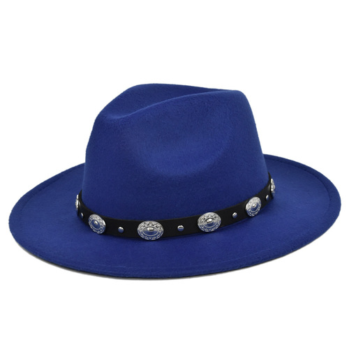 Fedora Hat Men Women Wool Winter Felt Hats Men's Wide Brim Jazz Church Hats