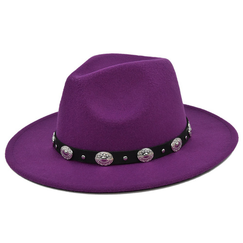 Fedora Hat Men Women Wool Winter Felt Hats Men's Wide Brim Jazz Church Hats