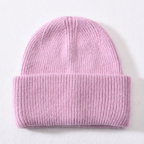 Winter Women Men  Cashmere Wool Knitted Beanies Skully   Classic Striped Unisex Plain  Knit Bea