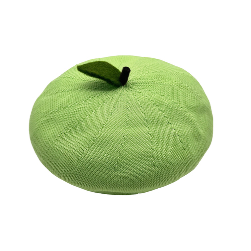 Spring Autumn Women Handmade Beret Hat Cute Fruit Pink Red Painter Hat Girl Thin Breathable Beanie Present Beret Cap