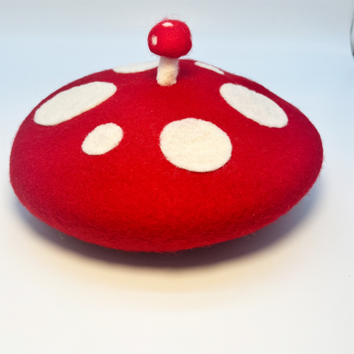 Spring Autumn Women Handmade Beret Hat Cute Fruit Pink Red Painter Hat Girl Thin Breathable Beanie Present Beret Cap