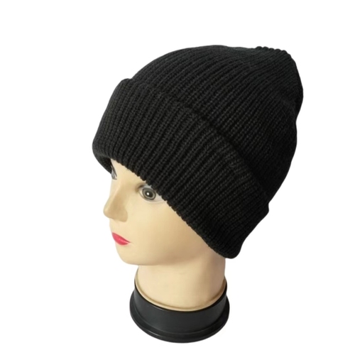 cheap knitting Acrylic  fiber  knit hats winter beanie pure  colour crochet hats