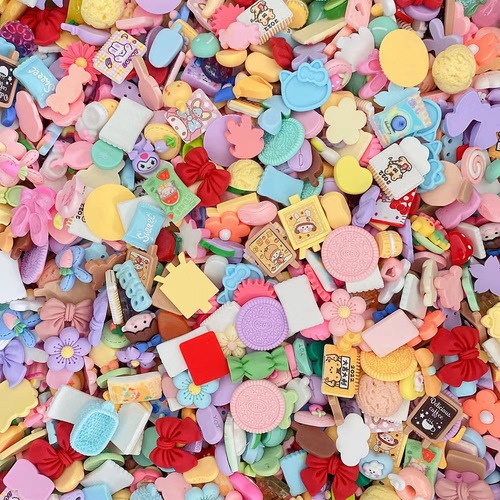 Mini Resin Chocolate Soft Packaging Fruit Resin Crafts With Accessories