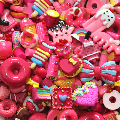 Mini Resin Chocolate Soft Packaging Fruit Resin Crafts With Accessories