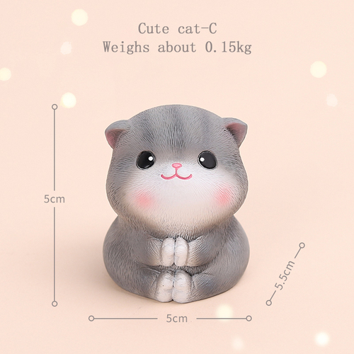 Resin Animal Cute Cat Ornaments Home Desktop Decoration Crafts Ornaments Gifts
