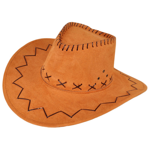 Western Hat Men Wide Brim Faux Leather Fedora Hat Jazz Women Adult Party Cowboy Felt Hats