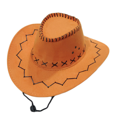 Western Hat Men Wide Brim Faux Leather Fedora Hat Jazz Women Adult Party Cowboy Felt Hats