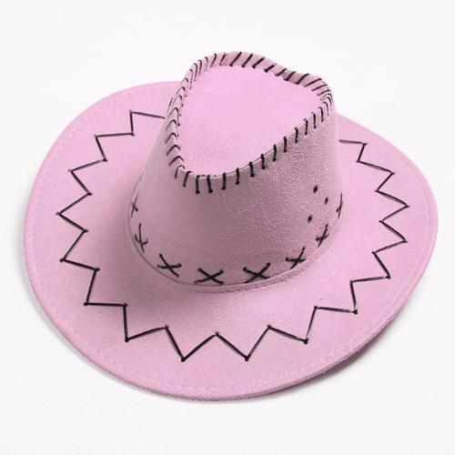 Western Hat Men Wide Brim Faux Leather Fedora Hat Jazz Women Adult Party Cowboy Felt Hats