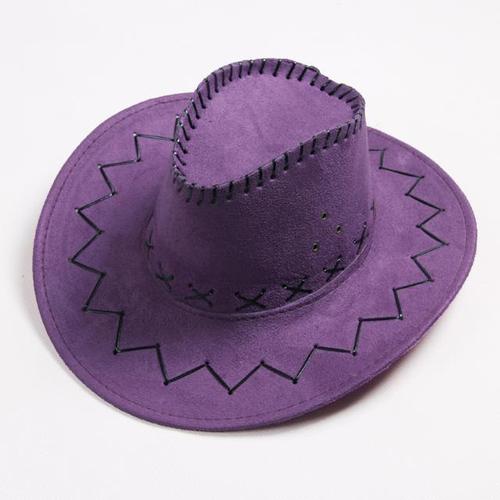 Western Hat Men Wide Brim Faux Leather Fedora Hat Jazz Women Adult Party Cowboy Felt Hats