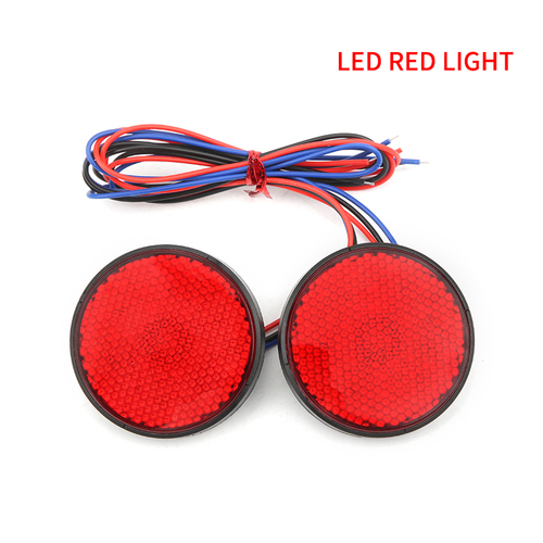  Car ATV E-bike Tail Lights Turn Singal Truck Side Warning 24 SMD LED Lights Round Motorcycle Reflector