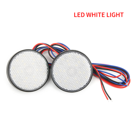  Car ATV E-bike Tail Lights Turn Singal Truck Side Warning 24 SMD LED Lights Round Motorcycle Reflector