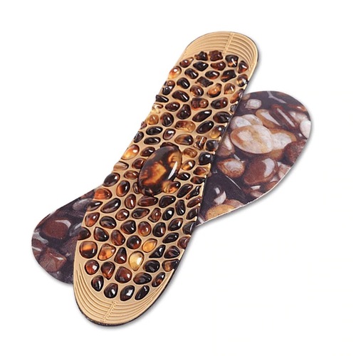 New Simulation Pebbles Massage Insole Pain Relief Shoe Inserts Lymphatic Two Way Massage Foot Pad