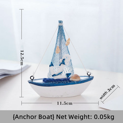Mediterranean style Wooden mini sailboats nautical crafts living room desktop office decor home decoration