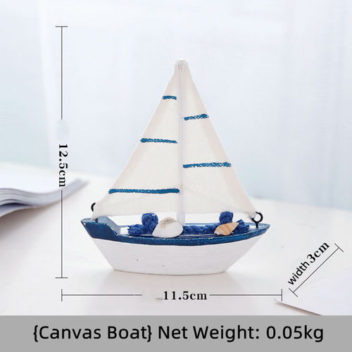 Mediterranean style Wooden mini sailboats nautical crafts living room desktop office decor home decoration