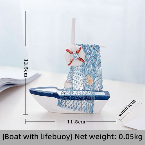 Mediterranean style Wooden mini sailboats nautical crafts living room desktop office decor home decoration