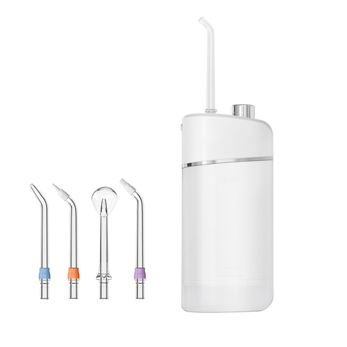 White Usb Rechargeable Teeth Whitening Tooth Oral Clean Irrigator Floss Teeth Cleaner Waterflosser Dental Hygiene Water 
