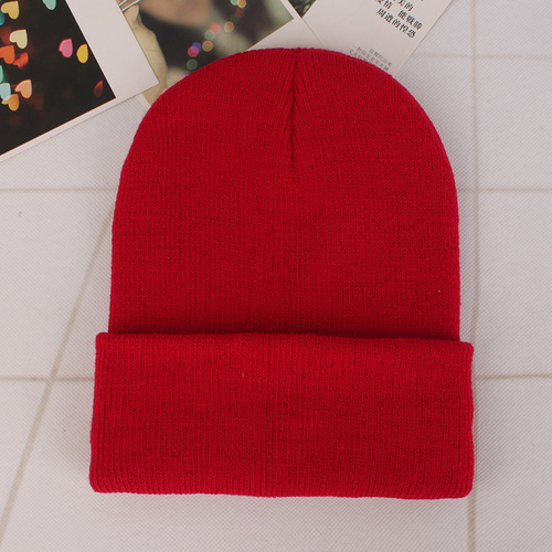 Lady Female Solid Color Beanie Caps Warmer Winter Hats for Unisex New Beanies Knitted Hat