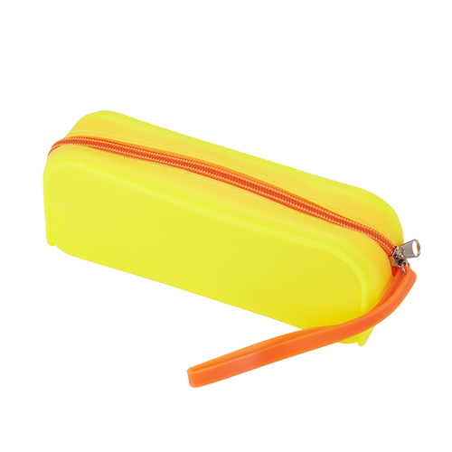 New Cute Cartoon Kawaii  Portable Silicon Pen Pencil Bag Makeup Cosmetic Pocket School Stationary Case