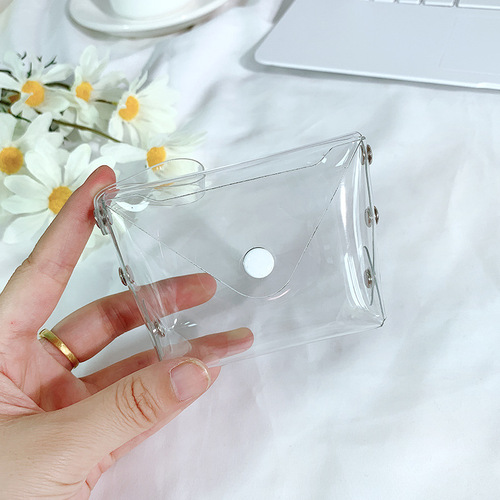 Japan  Korea Clear String Wrapping Plastic transparent PVC Students Sunglasses pencil Pouches Case Pen Gift Cosmetic Bag