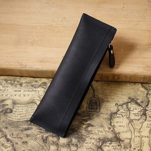 Leather Pen Case Holder Handmade Fountain Pencil Pouch Soft Pen leather Sleeve