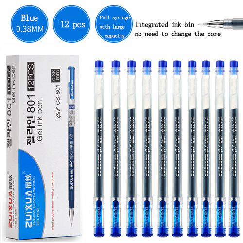 0.38 MM Signature Pen Bulk Black Blue Red  Multi Color Ink Gel Pen Set With  