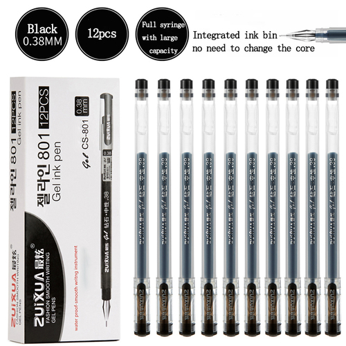 0.38 MM Signature Pen Bulk Black Blue Red  Multi Color Ink Gel Pen Set With  