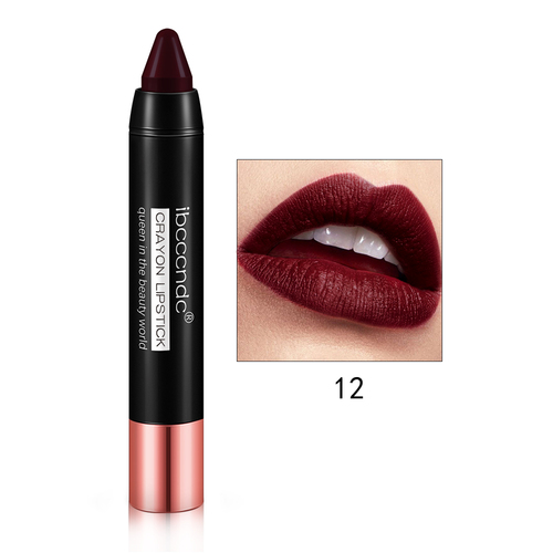 IBCCCNDC Cosmetics Matte Lipstick High Gloss Lip Make Up Lips Crayons Long Lasting Waterproof Lipsticks 12 Colors