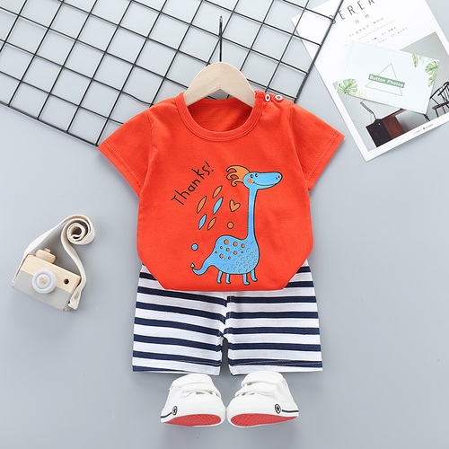 100% Cotton Breathable Kids Clothing Sets T-shirts Shorts 2pcs Baby Boys Clothing Sets
