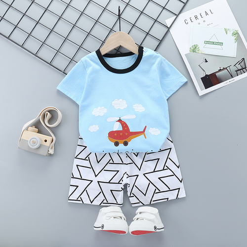 100% Cotton Breathable Kids Clothing Sets T-shirts Shorts 2pcs Baby Boys Clothing Sets