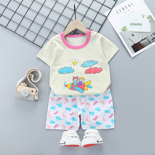 100% Cotton Breathable Kids Clothing Sets T-shirts Shorts 2pcs Baby Boys Clothing Sets