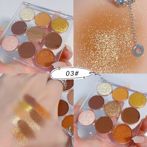 Whole sales  private  2022 nine-color  long-lasting matte neutral  shimmer matte makeup eye shadow palette