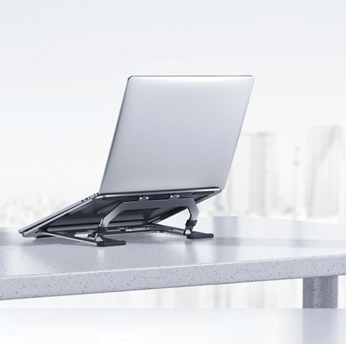 Laptop Stand Adjustable Super Portable Laptop Mount Riser Ultra-Thin Lisen All Metal Portable Laptop holder for Desk Com