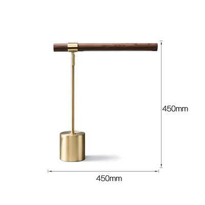 Nordic modern bedroom decorative desk lamp Hotel den luxury wood grain color desk lamp