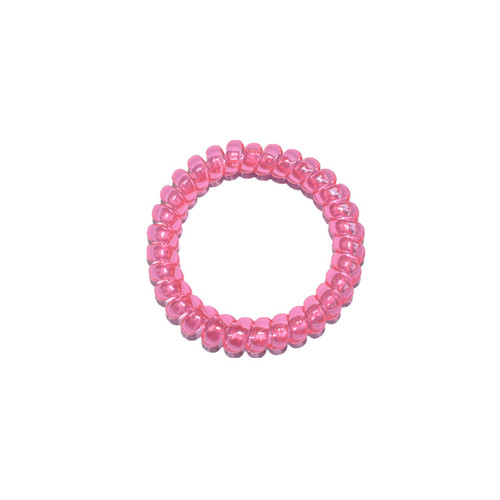Hot sale plastic No trace Elastic spiral Hair Tie good quality telephone wire hair tie