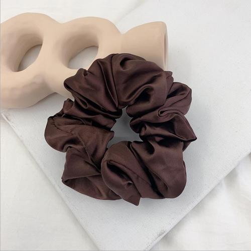 Solid Color Satin Fabric Hair Elastic Scrunchies Band Ties Accessories Ponytail Holder for Braids AWYQYH CN;HEN Big