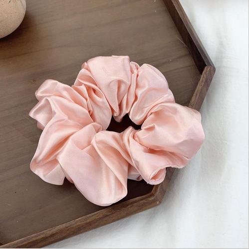 Solid Color Satin Fabric Hair Elastic Scrunchies Band Ties Accessories Ponytail Holder for Braids AWYQYH CN;HEN Big