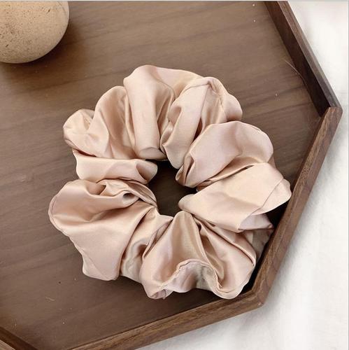Solid Color Satin Fabric Hair Elastic Scrunchies Band Ties Accessories Ponytail Holder for Braids AWYQYH CN;HEN Big