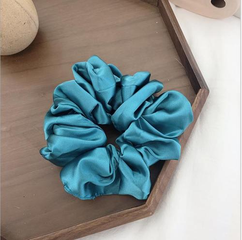 Solid Color Satin Fabric Hair Elastic Scrunchies Band Ties Accessories Ponytail Holder for Braids AWYQYH CN;HEN Big
