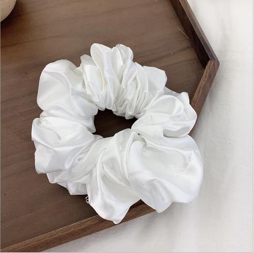 Solid Color Satin Fabric Hair Elastic Scrunchies Band Ties Accessories Ponytail Holder for Braids AWYQYH CN;HEN Big