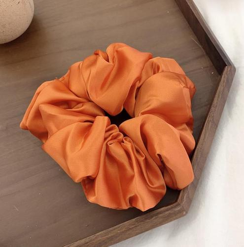 Solid Color Satin Fabric Hair Elastic Scrunchies Band Ties Accessories Ponytail Holder for Braids AWYQYH CN;HEN Big