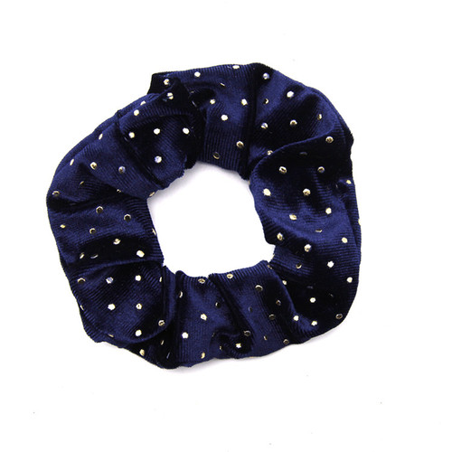 Gold Foil Dot Scrunchy Hair Bands Ponytail Elastic Velvet Fabric Hair Scrunchies Bundles For Girls Women 1102913