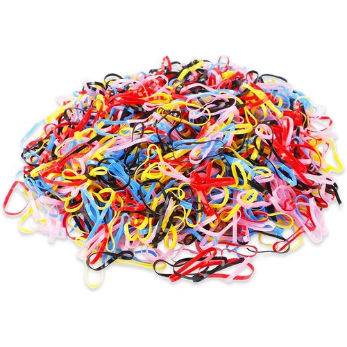 Multicolor Rubber Elastic Hair Ties,Elastic Hair Tie-Diameter in Around 20mm,Durable Cute Hair Bands for Little Baby Gir