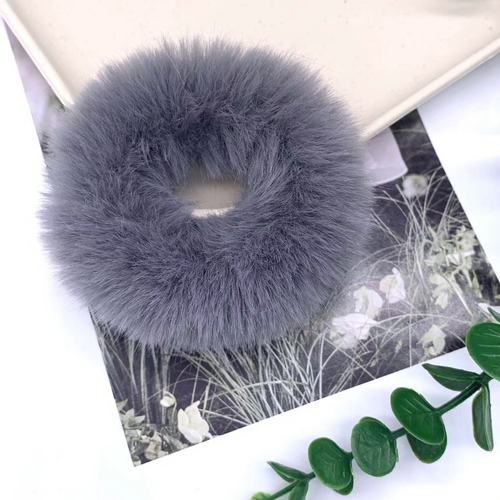 Hot sale 1 PC Classic Multi-color Artificial Rabbit Fur Cute Hair Tie Fluffy Hair Scrunchies Party Girl Elastic Scruchie