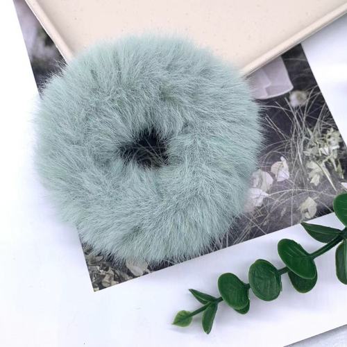 Hot sale 1 PC Classic Multi-color Artificial Rabbit Fur Cute Hair Tie Fluffy Hair Scrunchies Party Girl Elastic Scruchie